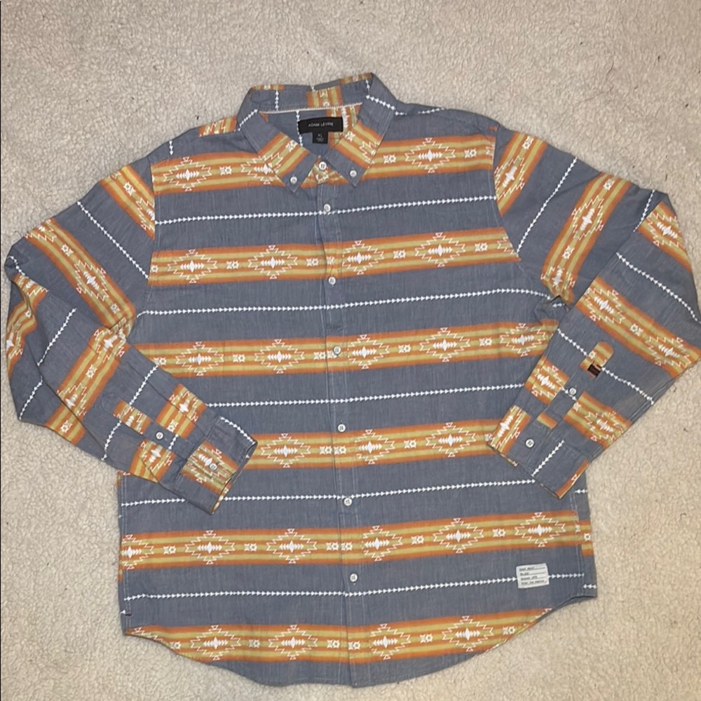Adam Levine Aztec Southwestern Button Down XL Shirt